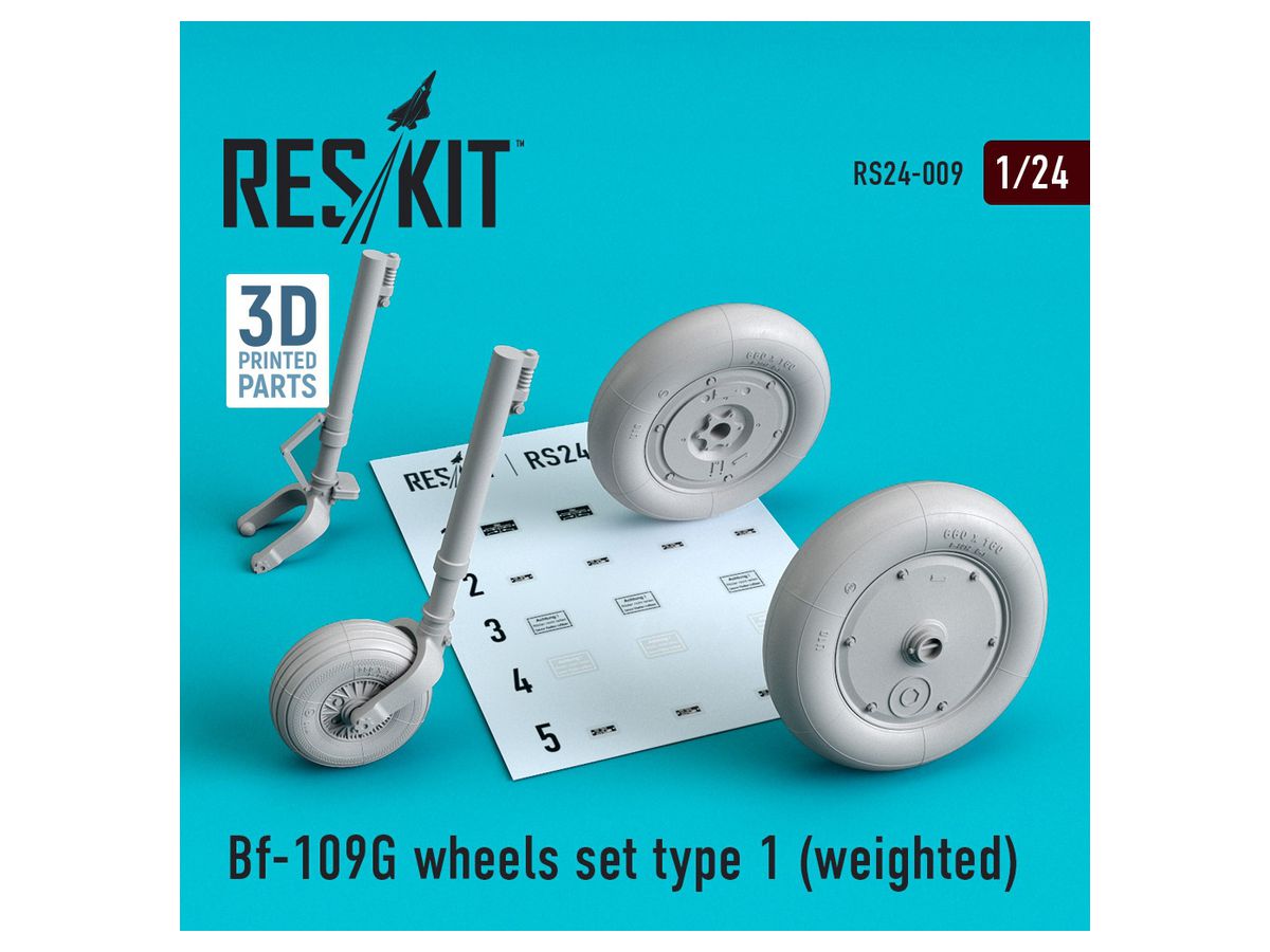 Bf-109G wheels set type 1 (weighted)
