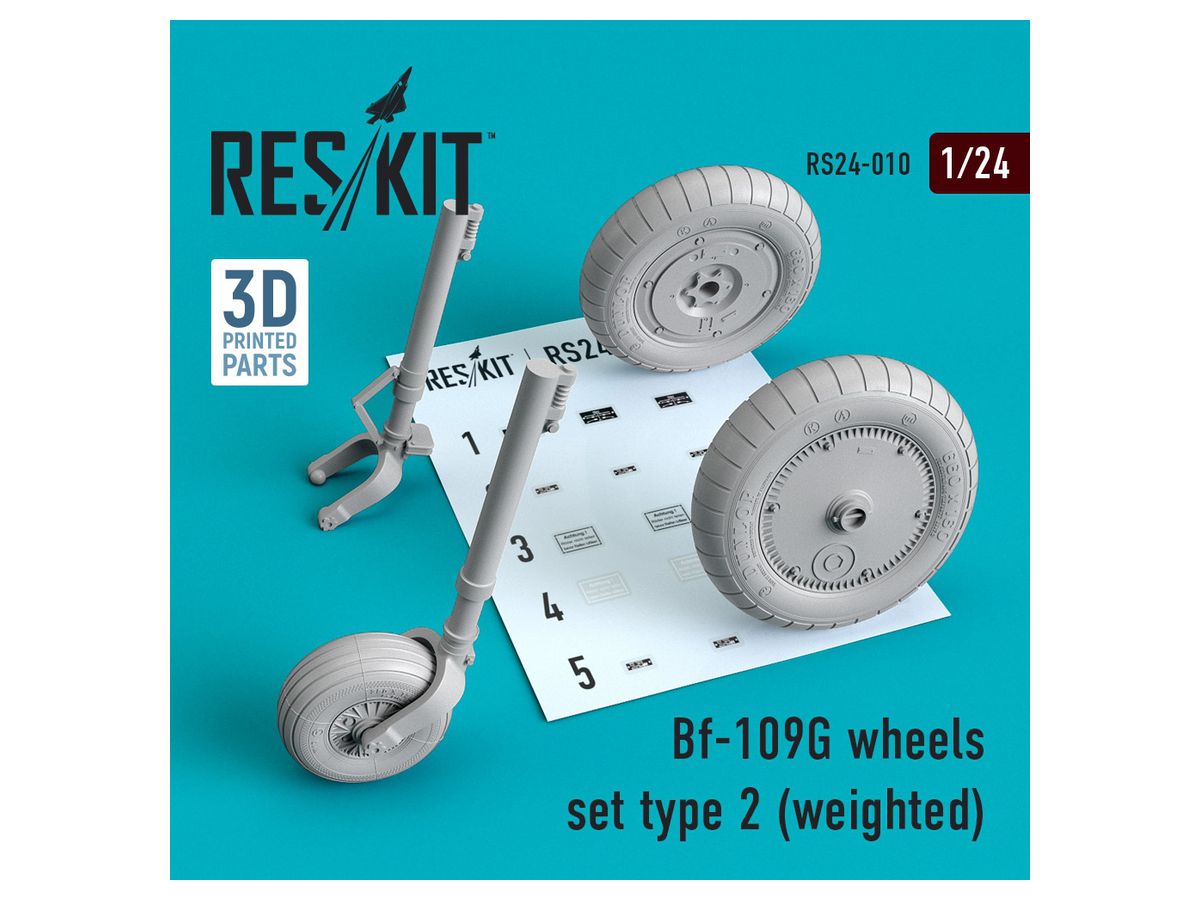 Bf-109G wheels set type 2 (weighted)