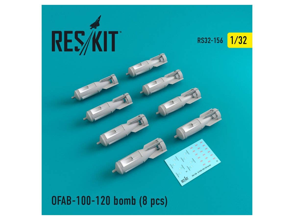 OFAB-100-120 Bomb (8pcs) Su-7, Su-17, Su-24, Su-25, Su-27, Su-30, Su-34, MiG-21, MiG-27, Yak-38, Jak-130
