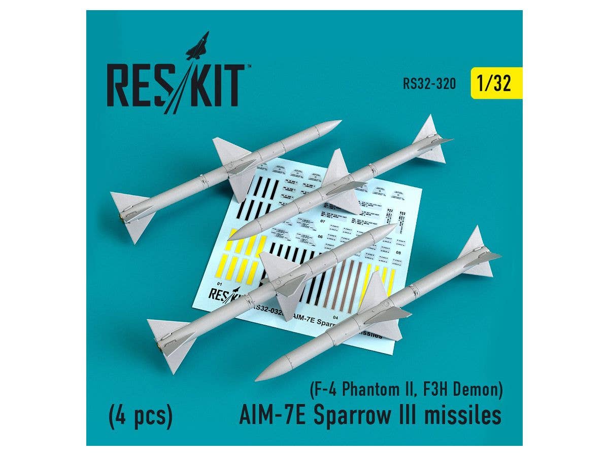 AIM-7E Sparrow III missiles (4pcs) (F-4 Phantom II, F3H Demon)