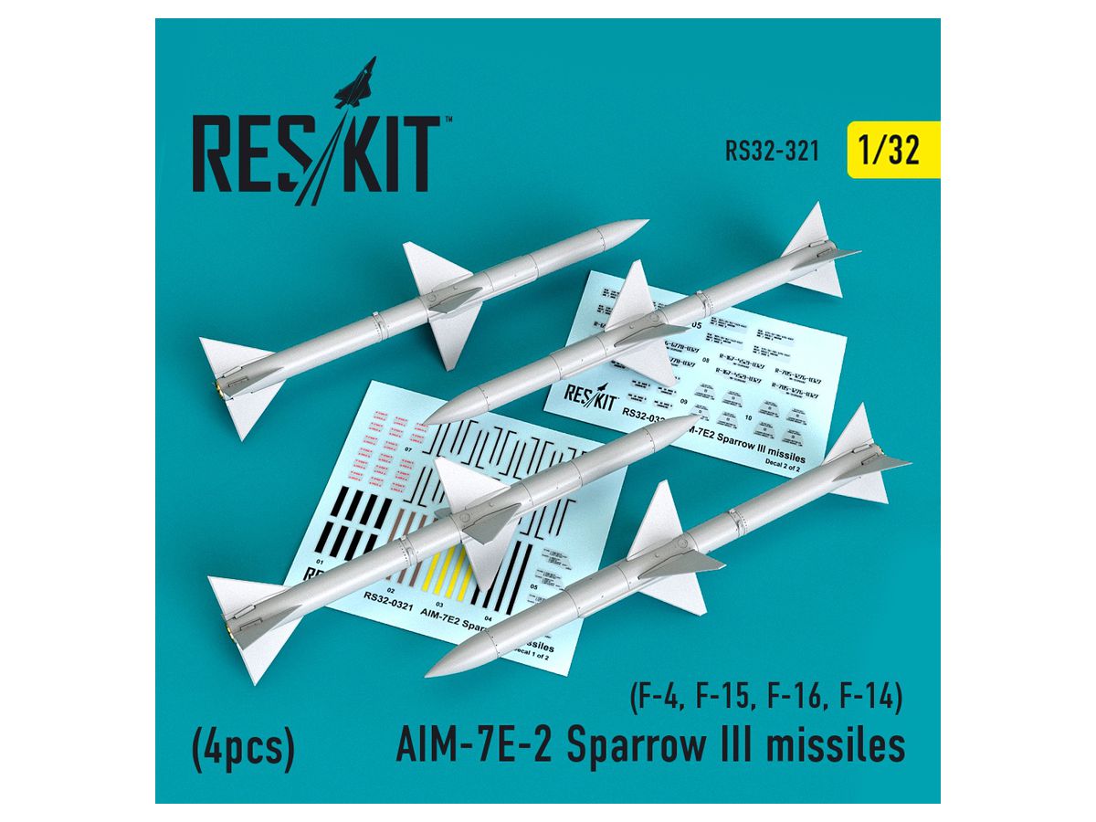 AIM-7E-2 Sparrow III missiles (4pcs)(F-4, F-15, F-16, F-14)
