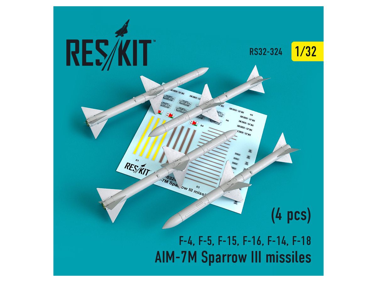 AIM-7M Sparrow III missiles (4pcs)(F-4, F-5, F-15, F-16, F-14, F-18)