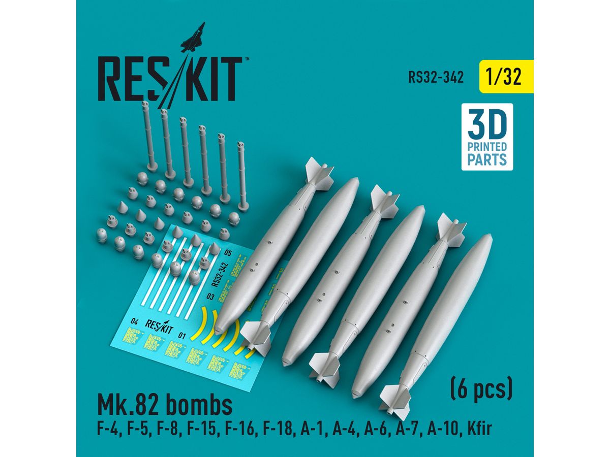 Mk.82 bombs (6 pcs)(3D Printed)