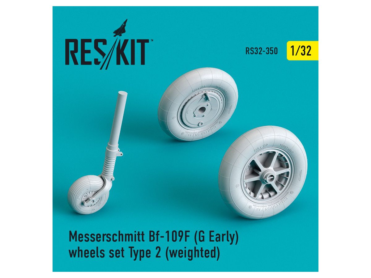 Messerschmitt Bf-109F (G Early) wheels set Type 2 (weighted)