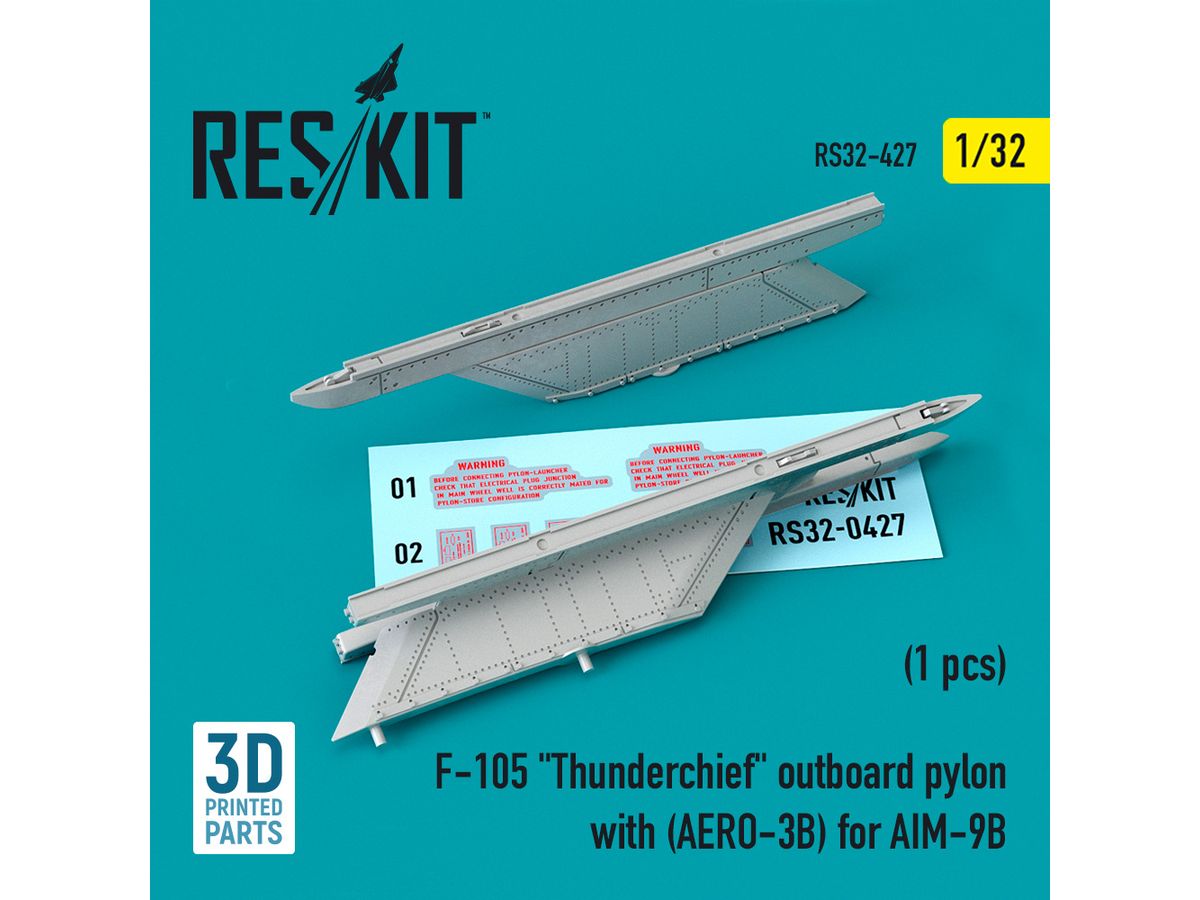 F-105 Thunderchief outboard pylon with (AERO-3B) for AIM-9B (3D Printing)