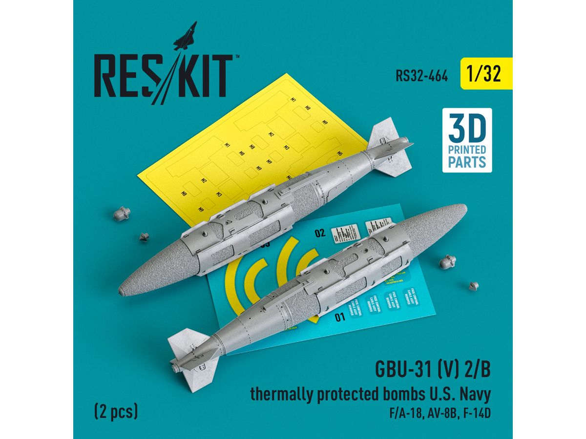 GBU-31 (V) 2/B thermally protected bombs U.S. Navy (2 pcs) (3D Printed)