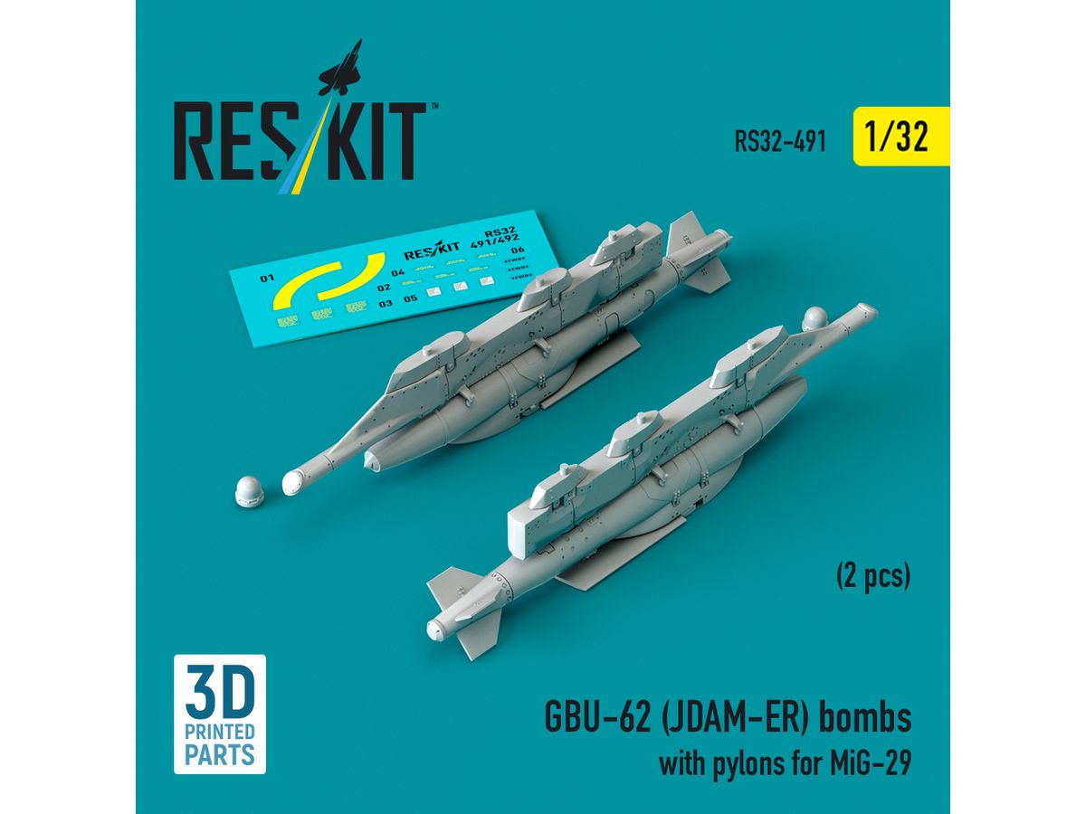 gBU-62 (JDAM-ER) bombs with pylons for Mig-29 (2 pcs)
