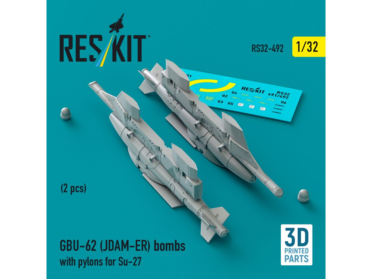 gBU-62 (JDAM-ER) bombs with pylons for Su-27 (2 pcs)