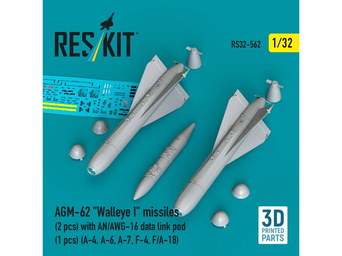 AGM-62 Walleye I missiles (2 pcs) with AN/AWG-16 data link pod (1 pcs)