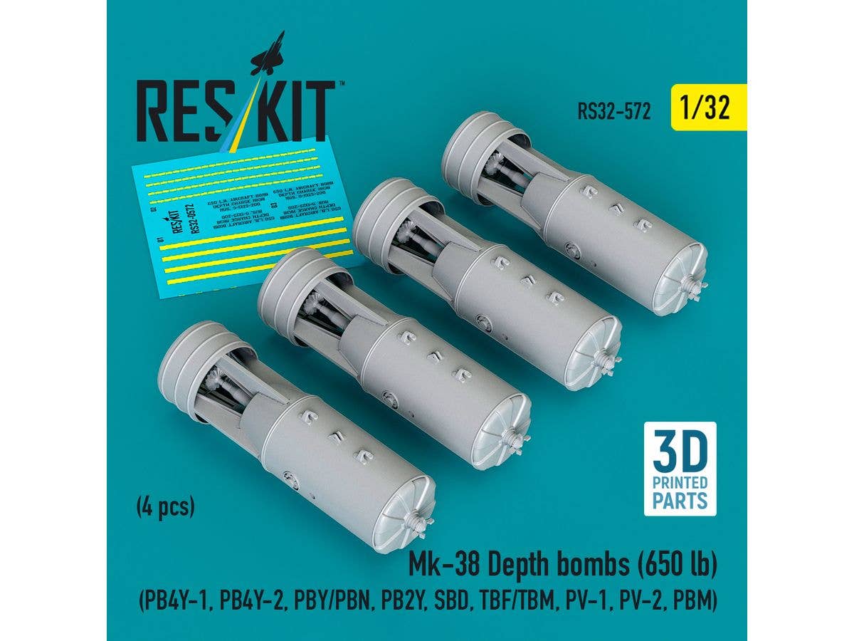 Mk-38 Depth bombs (650 lb) (4 pcs)