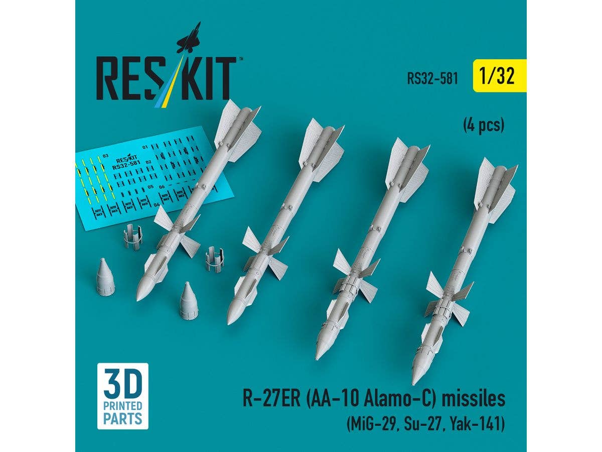 R-27ER (AA-10 Alamo-C) missiles (4 pcs)