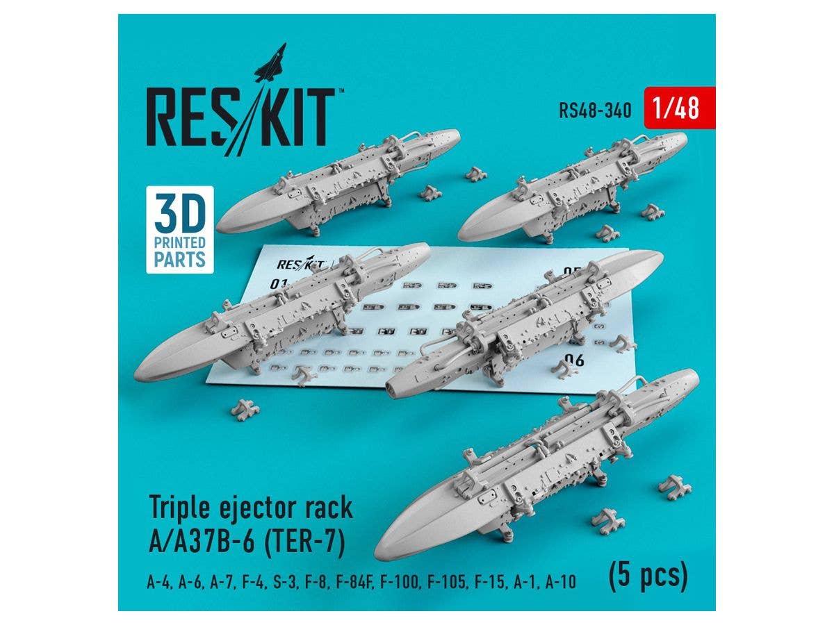 Triple ejector rack A/A37B-6 (TER-7) (5 pcs) (A-4, A-6, A-7, F-4, S-3, F-8, F-84F, F-100, F-105, F-15, A-1, A-10)