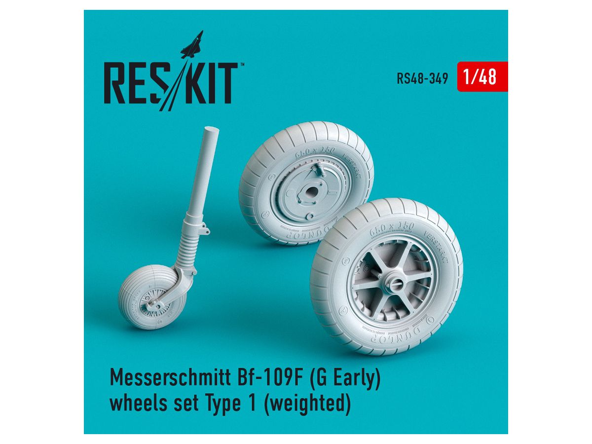 Messerschmitt Bf-109F (G Early) wheels set Type 1 (weighted)