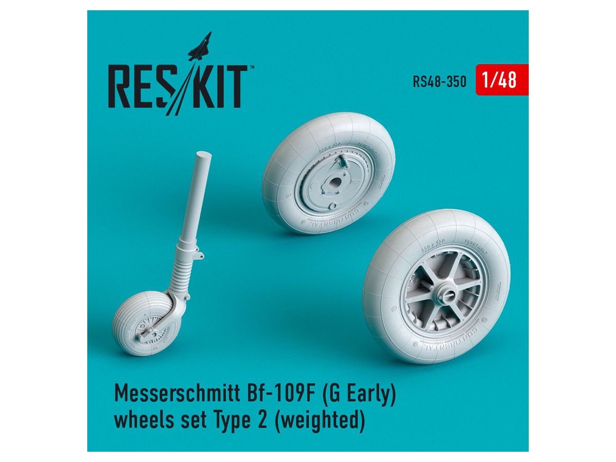 Messerschmitt Bf-109F (G Early) wheels set Type 2 (weighted)