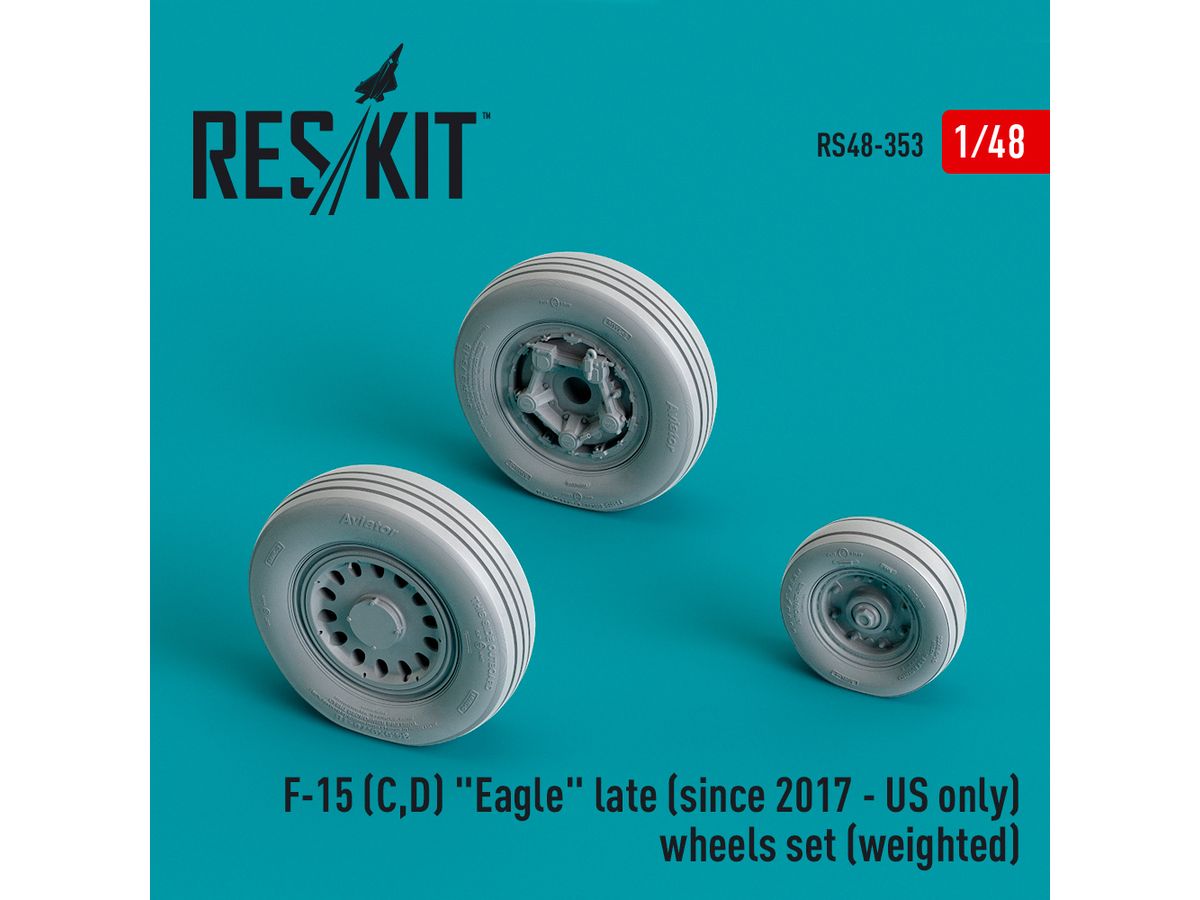 F-15 (C,D) Eagle late (since 2017 - US only) wheels set (weighted) (Resin & 3D Printed)