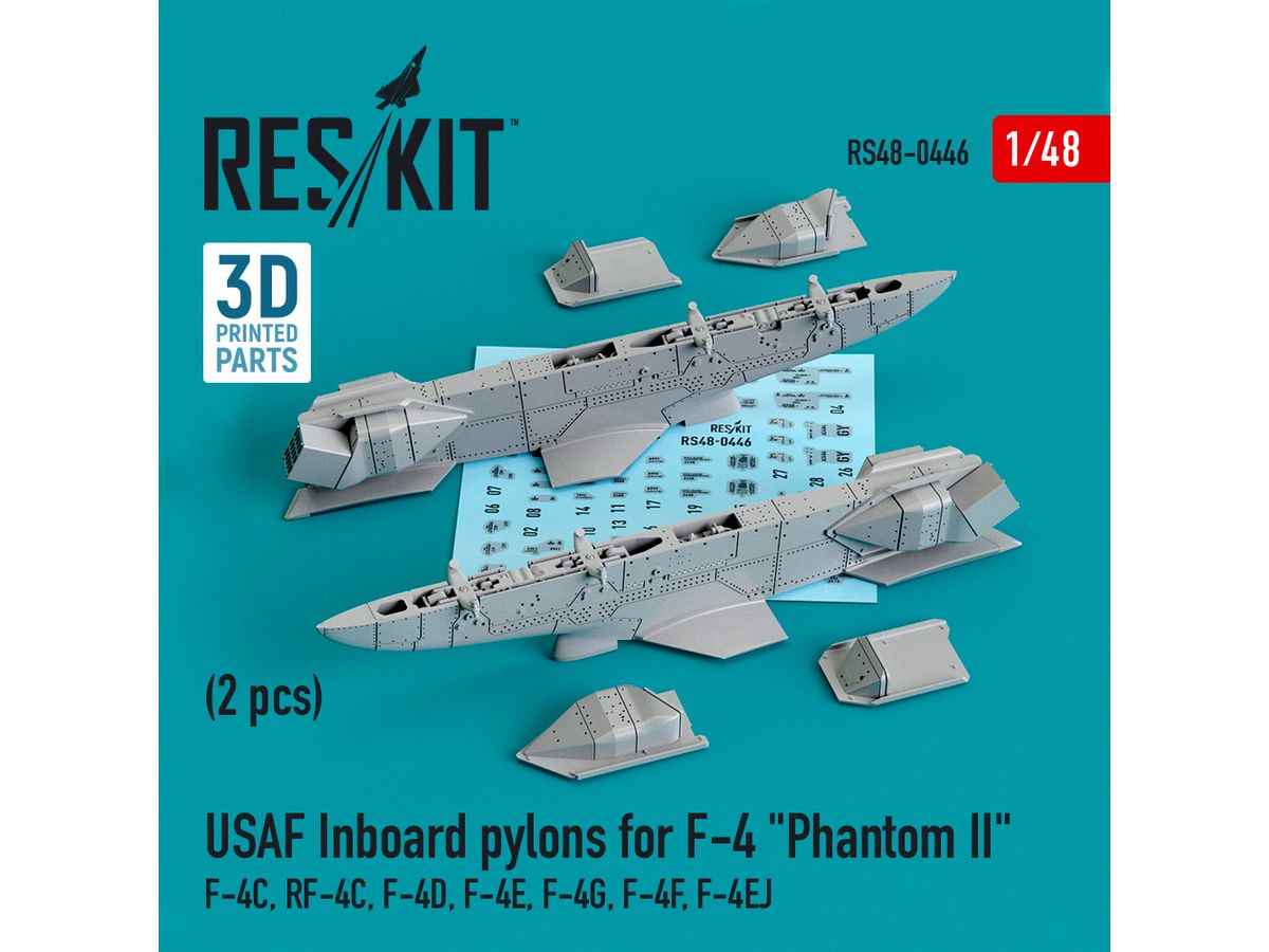 USAF Inboard pylons for F-4 Phantom II (2 pcs) (F-4C, RF-4C, F-4D, F-4E, F-4G, F-4F, F-4EJ) (3D printing)