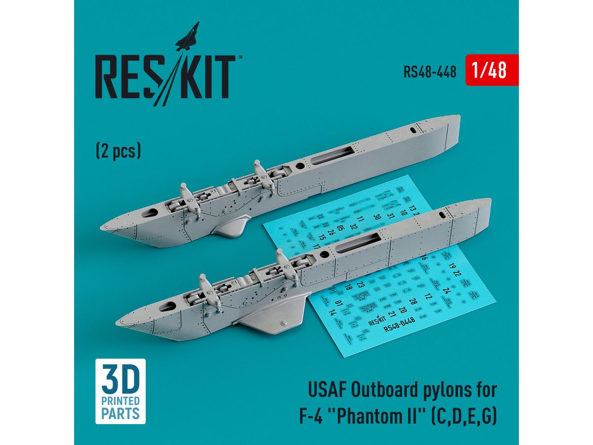 USAF Outboard pylons for F-4 Phantom II (C,D,E,G) (2 pcs) (3D Printed)