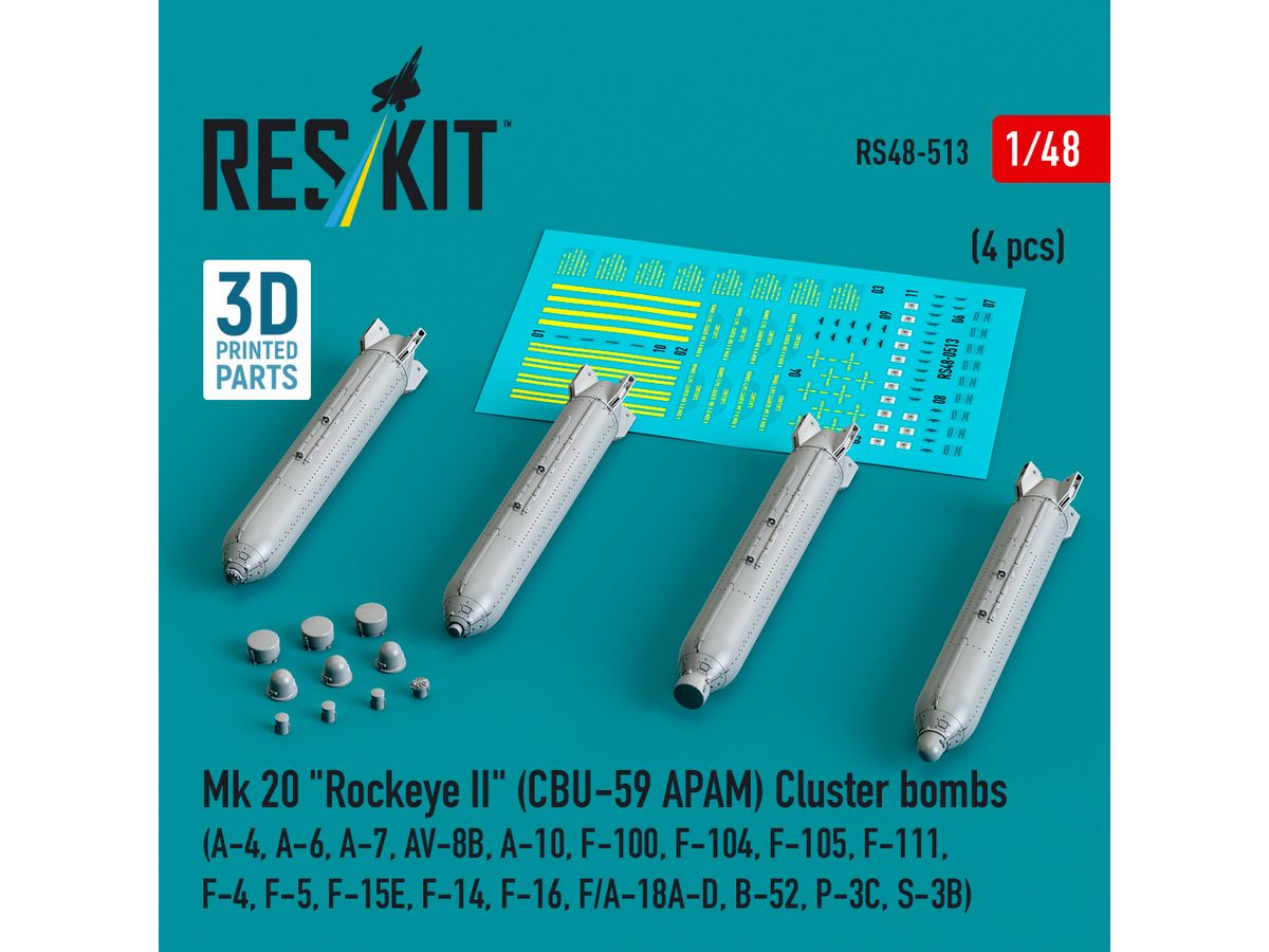 Mk 20 Rockeye II (CBU-59 APAM) Cluster bombs (4 pcs)