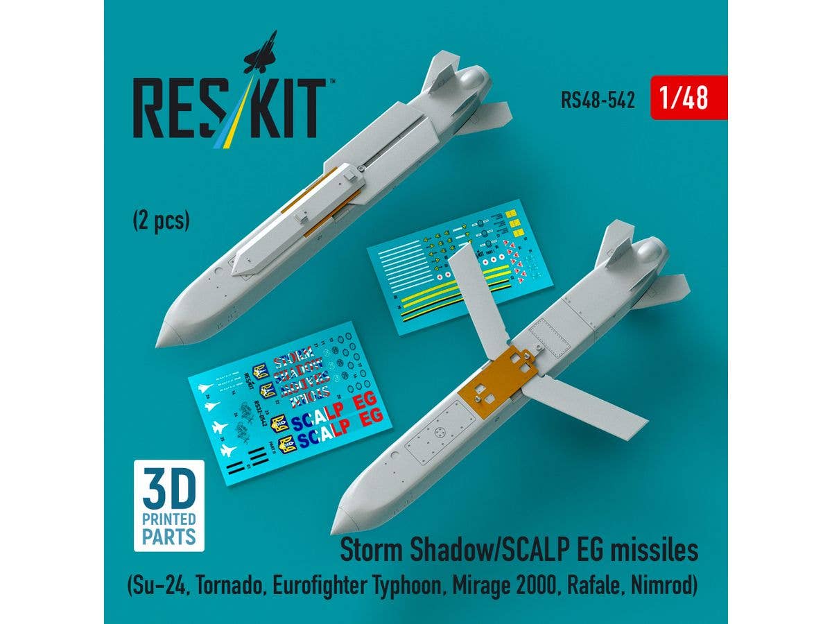 Storm Shadow/SCALP EG missiles (2pcs) (Su-24, Tornado, Eurofighter Typhoon, Mirage 2000, Rafale, Nimrod) (3D Printed)
