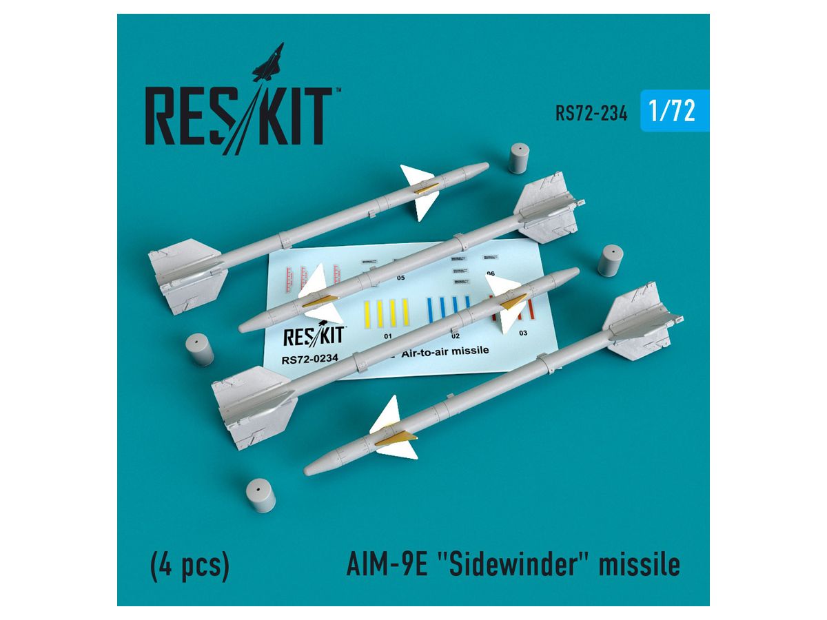 Aim-9E "Sidewinder" Missile (4 Pcs) A-4, A-6, A-7, F-4, F-8, F-100, F-104, F-105, Mirage Iii,