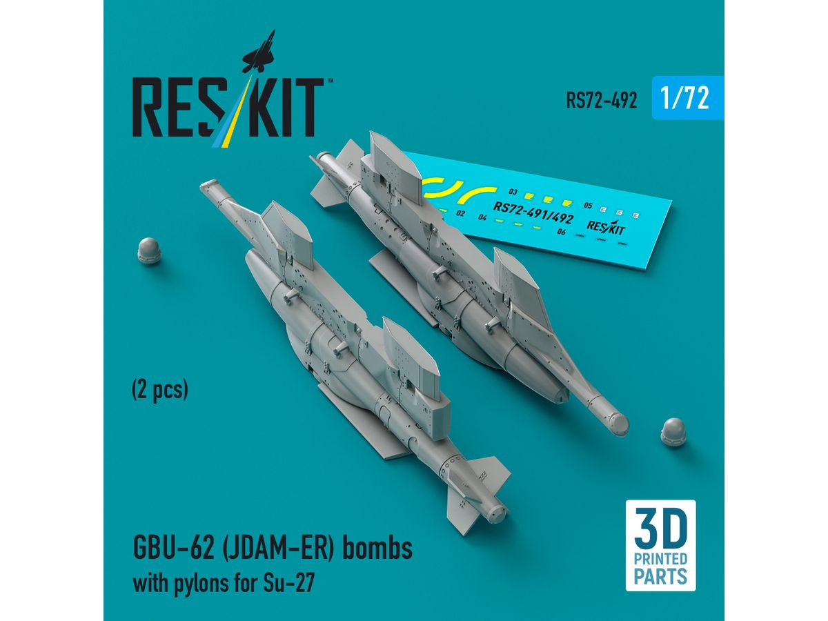 gBU-62 (JDAM-ER) bombs with pylons for Su-27 Flanker (2 pcs)