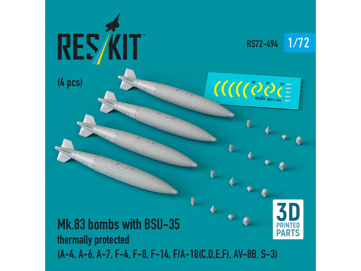 Mk.83 bombs with BSU-35 thermally protected (4 pcs)