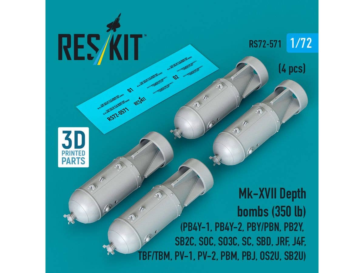 Mk-XVII Depth bombs (350 lb) (4 pcs)