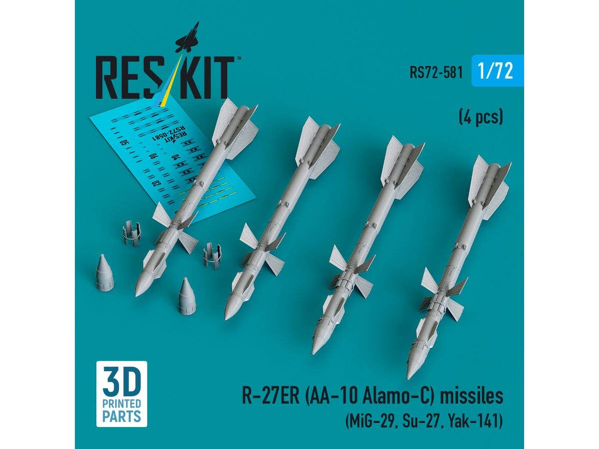 R-27ER (AA-10 Alamo-C) missiles (4 pcs)
