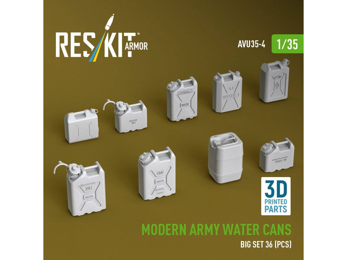 Modern army water cans, big set (36 pcs)