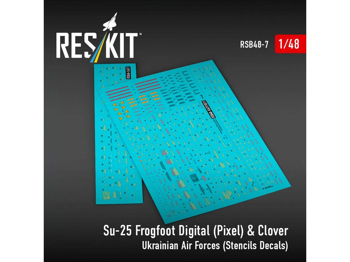 Su-25 Frogfoot Digital (Pixel) & Clover Ukrainian Air Forces (Stencils Decals)