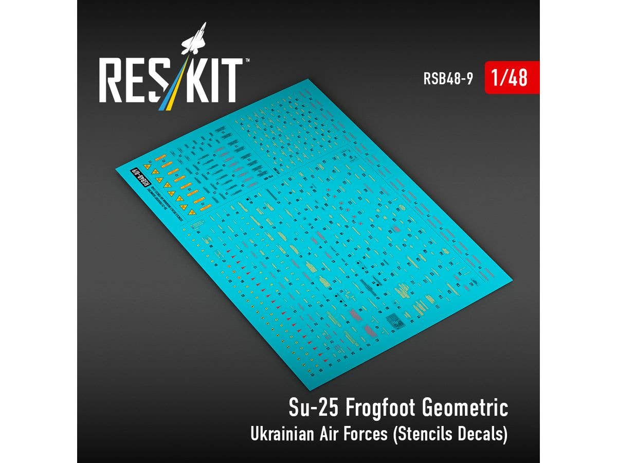 Su-25 Frogfoot Geometric Ukrainian Air Forces (Stencils Decals)