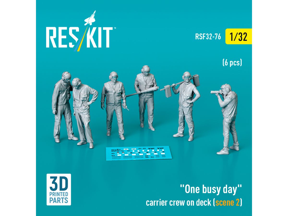 One busy day carrier crew on deck (scene 2) (6 pcs)