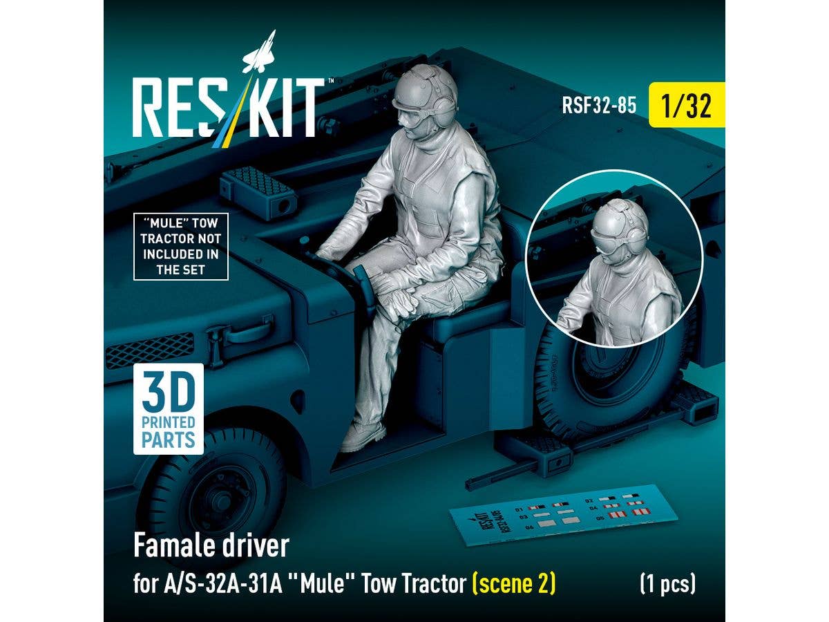 Female driver for A/S-32A-31A ''Mule'' Tow Tractor (scene 2)