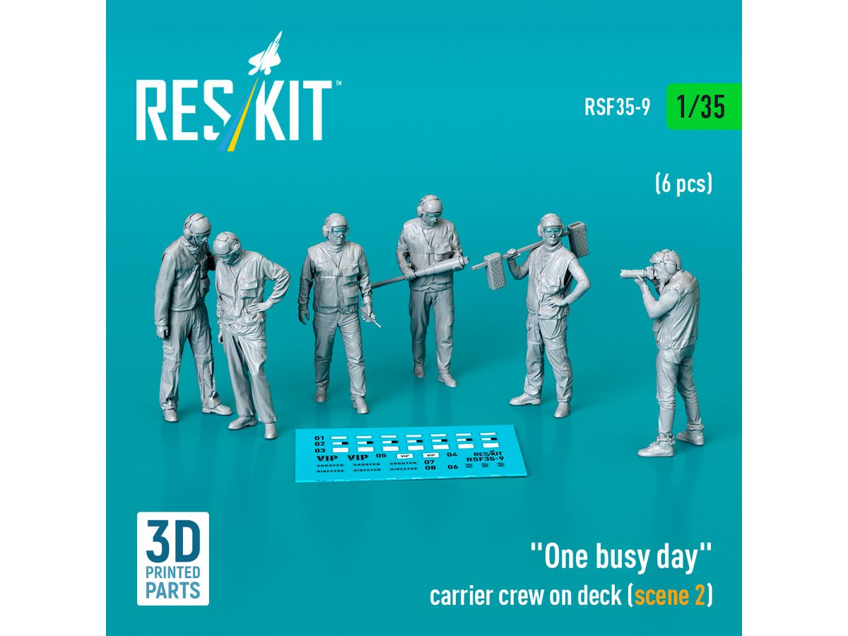 One busy day carrier crew on deck (scene 2) (6 pcs)