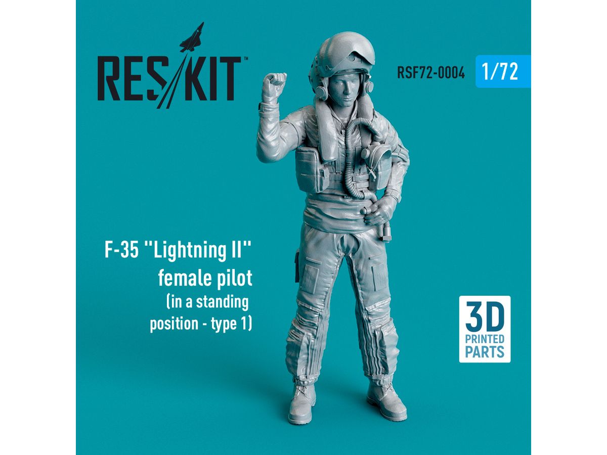 F-35 Lightning II female pilot (in a standing position - type 1) (3D Printed)