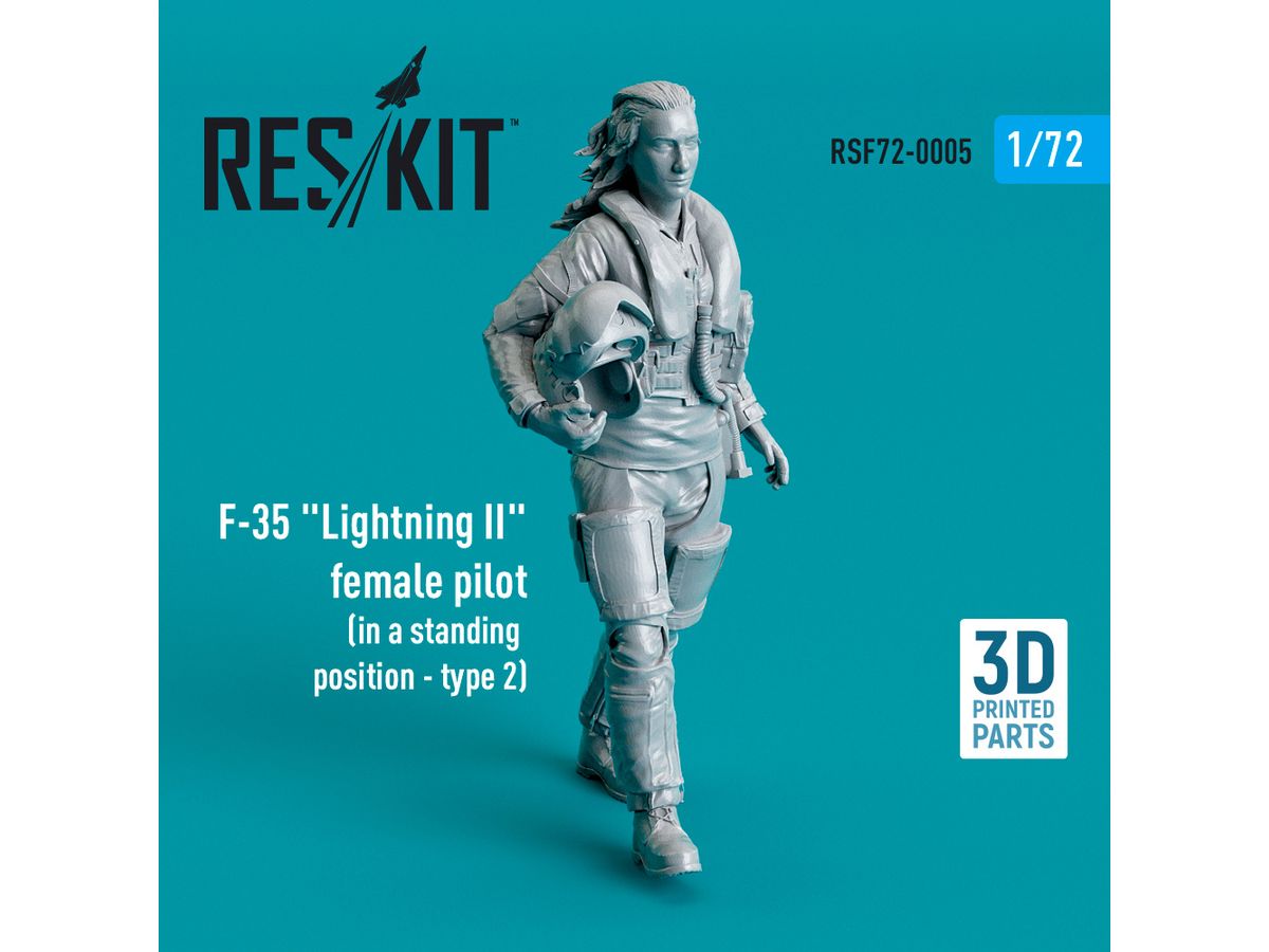 F-35 Lightning II female pilot (in a standing position - type 2) (3D Printed)