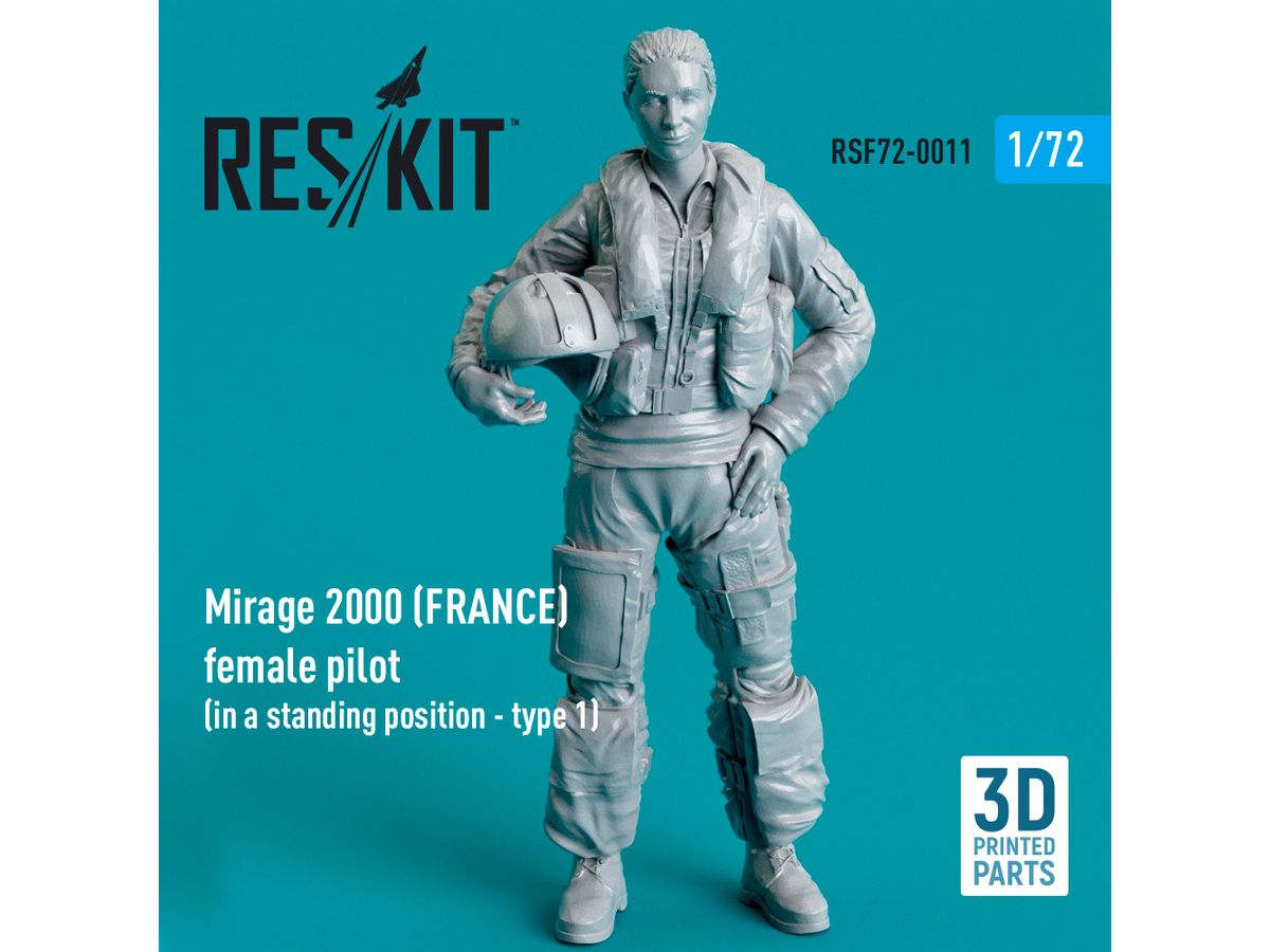 Mirage 2000 (FRANCE) female pilot (in a standing position - type 1) (3D Printed)