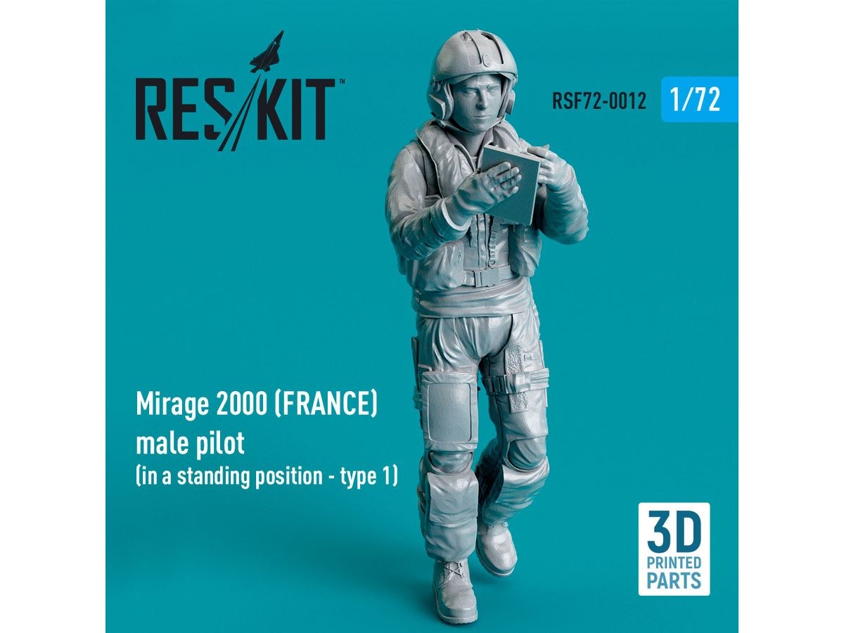 Mirage 2000 (FRANCE) male pilot (in a standing position - type 1) (3D Printed)
