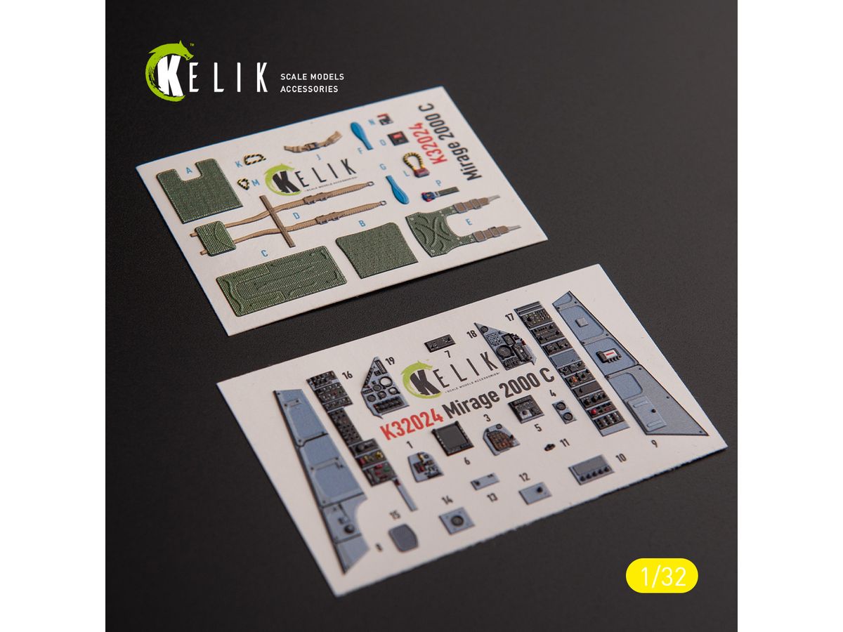 Mirage 2000C - interior 3D decals for Kitty Hawk/Zimi models kit