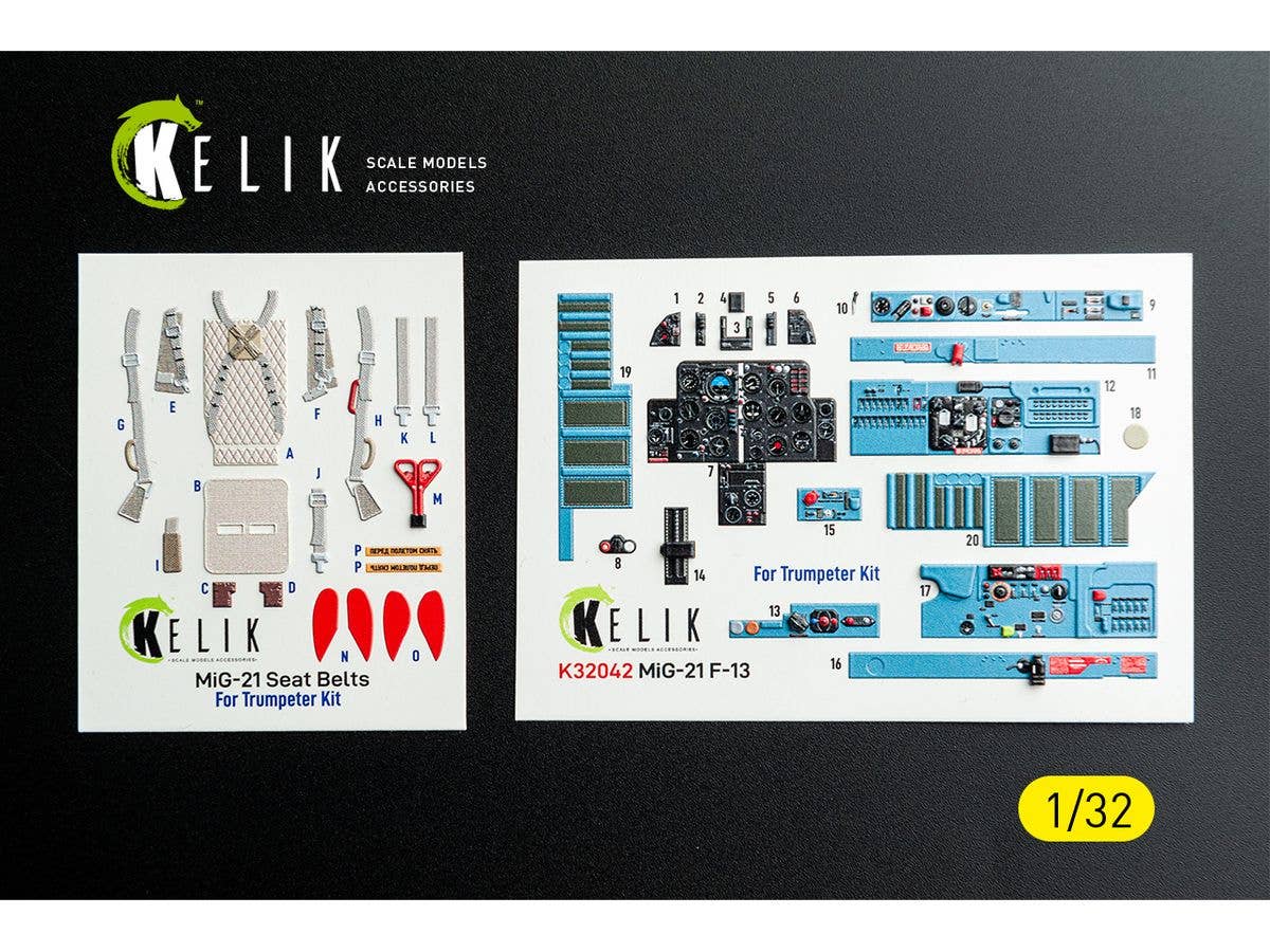 MiG-21 F-13 export version - interior 3D decals for Trumpeter kit (For Trumpeter)