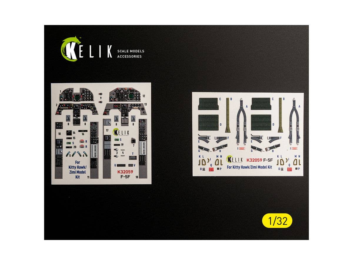 F-5F - interior 3D decals for Kitty Hawk/Zimi models kit