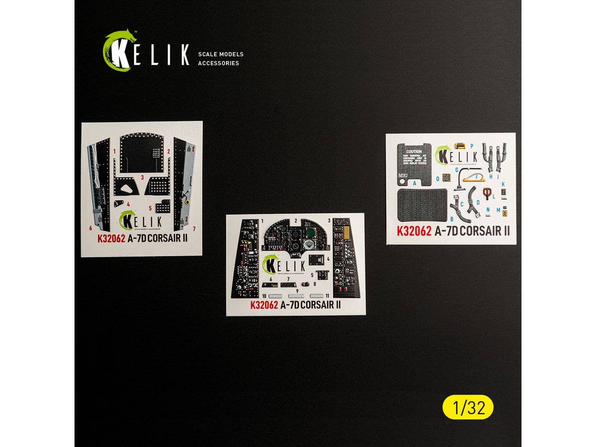 A-7D CORSAIR II - interior 3D decals for Trumpeter kit