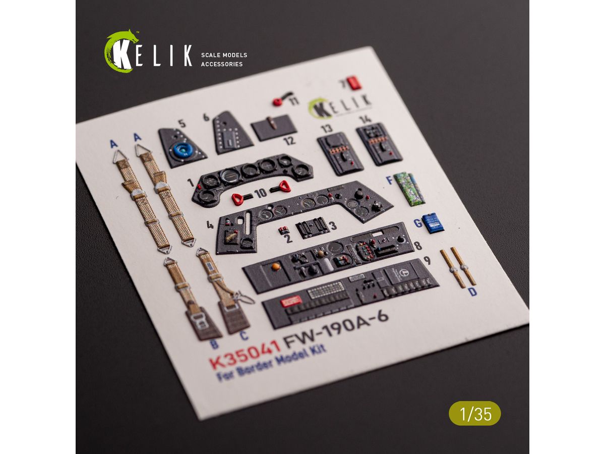 Fw190A-6 - interior 3D decals for Border Models kit (for. Border Models)