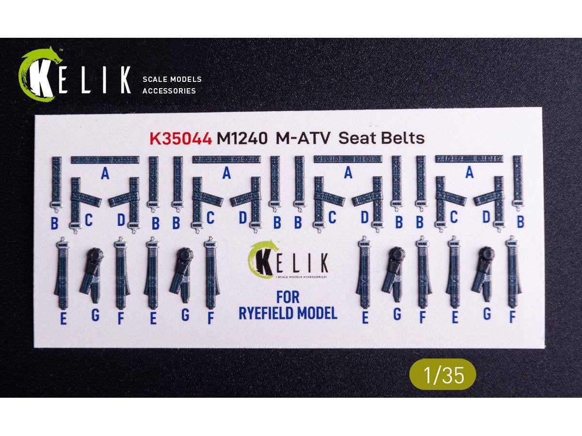 M1240A M-ATV seat belts - interior 3D decals for RFM kit