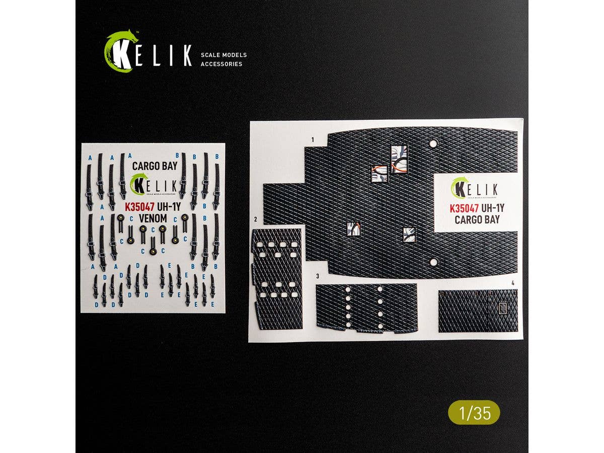 UH-1Y VENOM Cargo Bay - interior 3D decals for Trumpeter kit