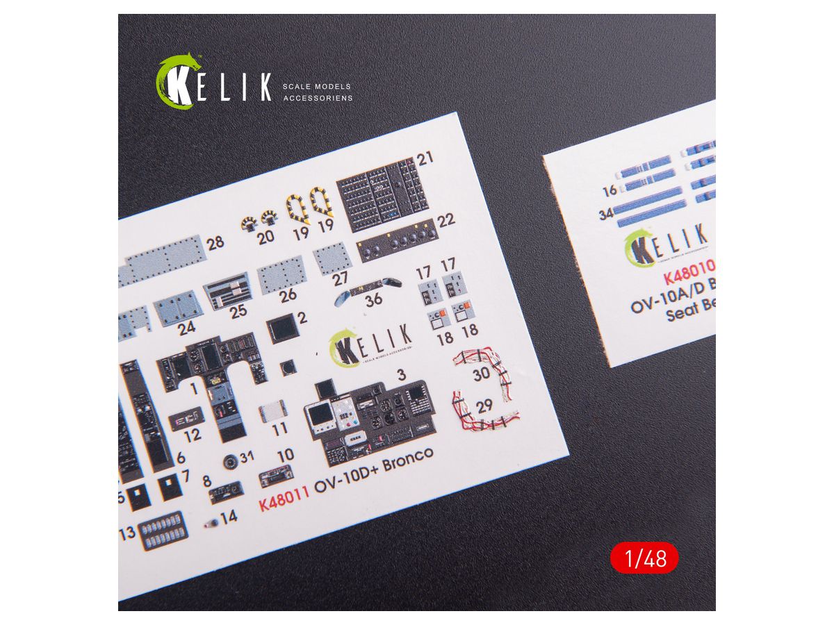 OV-10D+ Bronco interior 3D decals for Icm kit