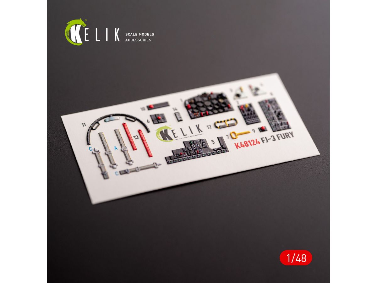FJ-3 - interior 3D decals for Zimi Model/KittyHawk kit kit (for. Zimi Model/KittyHawk)