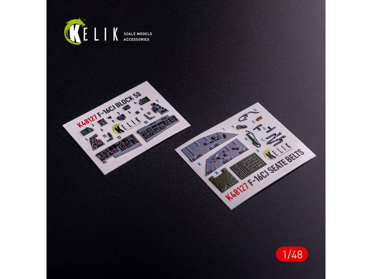 F-16CJ - interior 3D decals for Tamiya kit