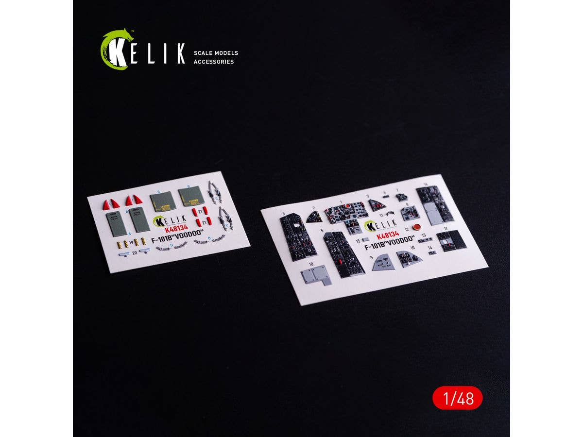 F-101B VooDoo - interior 3D decals for Zimi Model/KittyHawk kit
