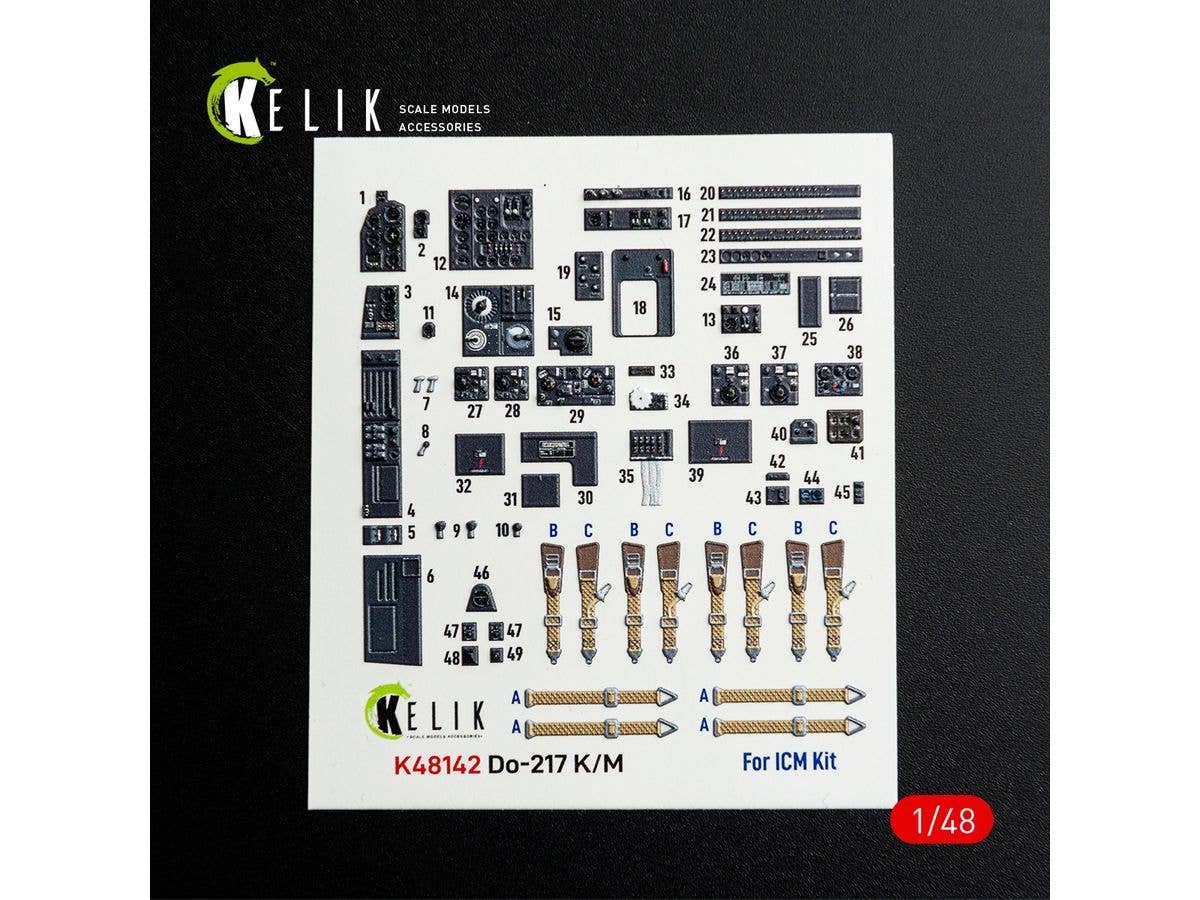 Do-217 K/M - interior 3D decals for ICM kit (For ICM)